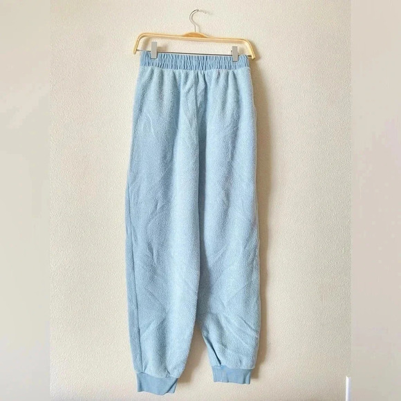 Feat Women's Blanket Blend Soft Cozy Fleece Joggers in BurrBlue Size Small - Picture 3 of 6
